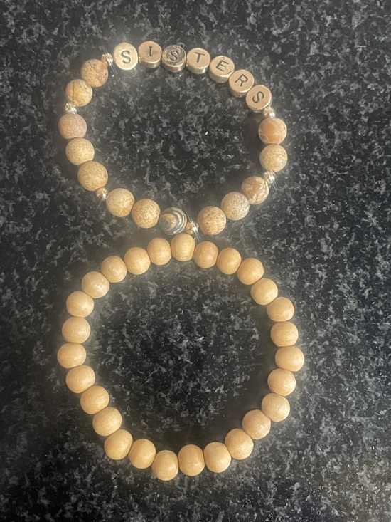 Jewelry - Natural Wood Beaded Bracelet Set